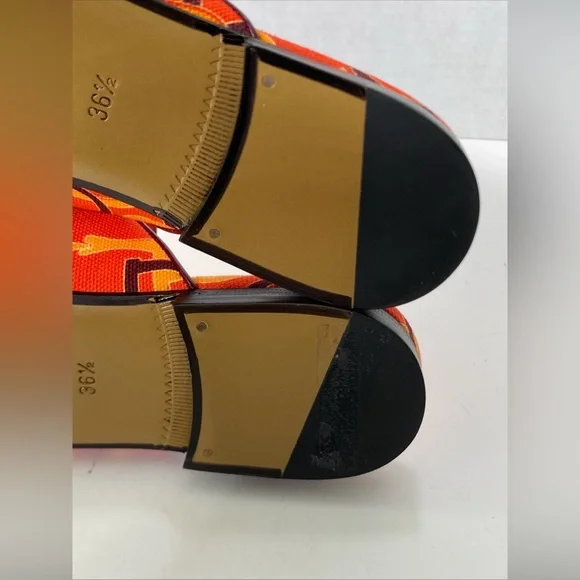 Gucci WOMEN’S ORANGE-RED PRINCETOWN HORSEBIT MULES Shoes EUR 36.5 US 6-6.5 NIB - Picture 12 of 14